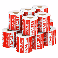 Custom Printing 2"X3" 500 Labels/Roll Fragile Handle with Care Warning Sticker for Packing Thank You Shipping Fragile Label